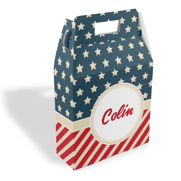 Custom Stars and Stripes Gable Favor Box (Personalized)