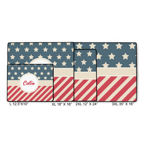 Stars and Stripes Gaming Mats - SIZE CHART