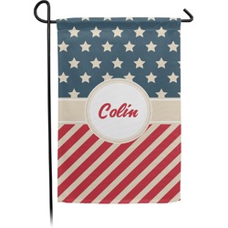 Stars and Stripes Small Garden Flag - Double Sided w/ Name or Text