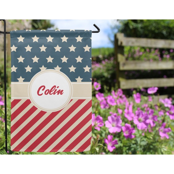 Stars and Stripes Garden Flag - Outside In Flowers
