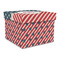 Stars and Stripes Gift Boxes with Lid - Canvas Wrapped - Large - Front/Main