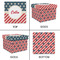 Stars and Stripes Gift Boxes with Lid - Canvas Wrapped - Small - Approval