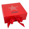 Stars and Stripes Gift Boxes with Magnetic Lid - Red - Front