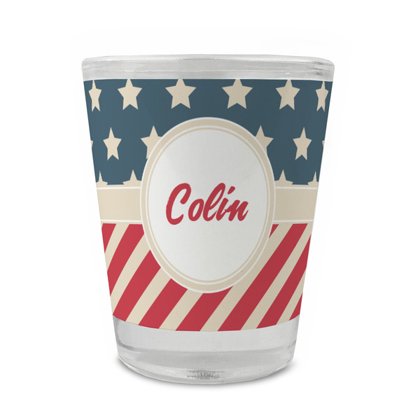 Stars and Stripes Glass Shot Glass - Standard - FRONT