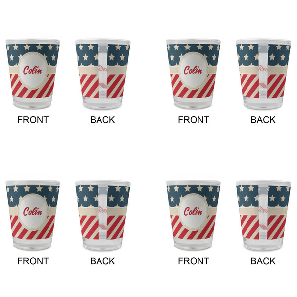 Stars and Stripes Glass Shot Glass - Standard - Set of 4 - APPROVAL
