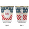 Stars and Stripes Glass Shot Glass - with gold rim - APPROVAL