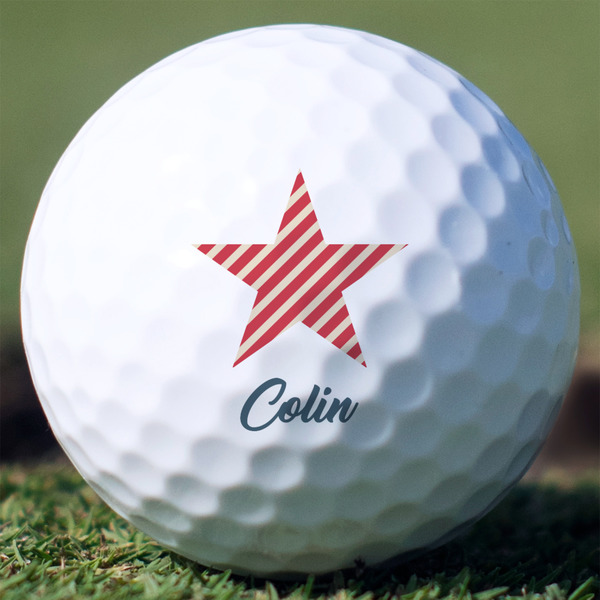 Custom Stars and Stripes Golf Balls - Titleist Pro V1 - Set of 3 (Personalized)