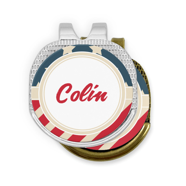 Stars and Stripes Golf Ball Marker Hat Clip - PARENT/MAIN