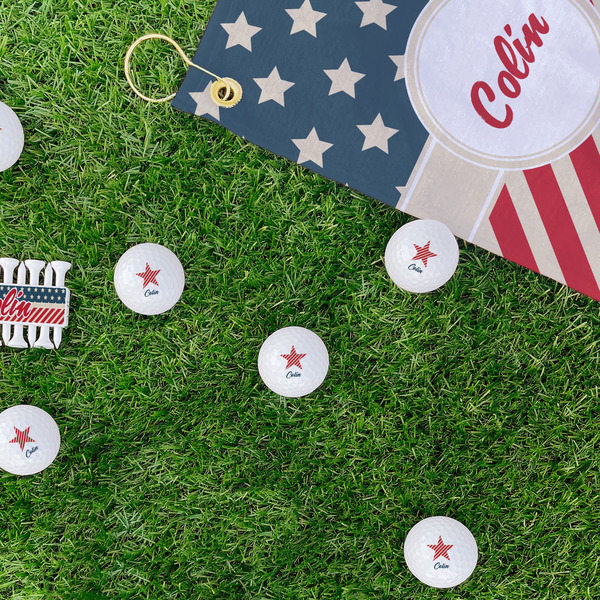 Stars and Stripes Golf Balls - Generic - Set of 12 - LIFESTYLE
