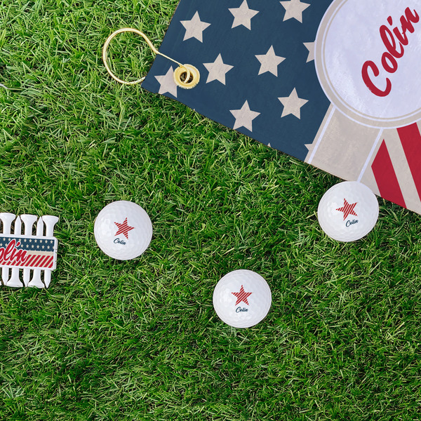 Stars and Stripes Golf Balls - Generic - Set of 3 - LIFESTYLE