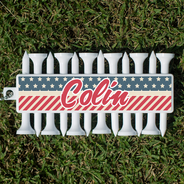 Stars and Stripes Golf Tees & Ball Markers Set - Front