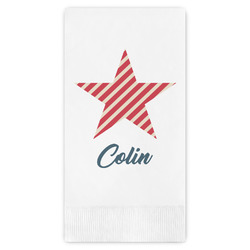 Stars and Stripes Guest Napkins - Full Color - Embossed Edge (Personalized)
