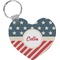 Stars and Stripes Heart Keychain (Personalized)