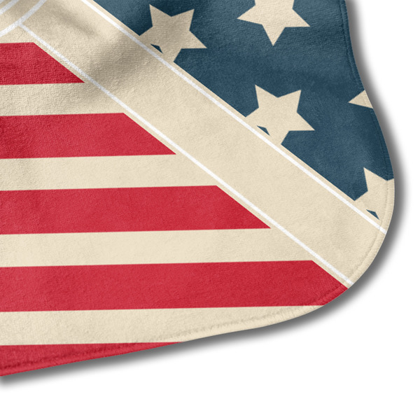 Stars and Stripes Hooded Baby Towel- Detail Corner