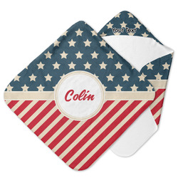Stars and Stripes Hooded Baby Towel (Personalized)