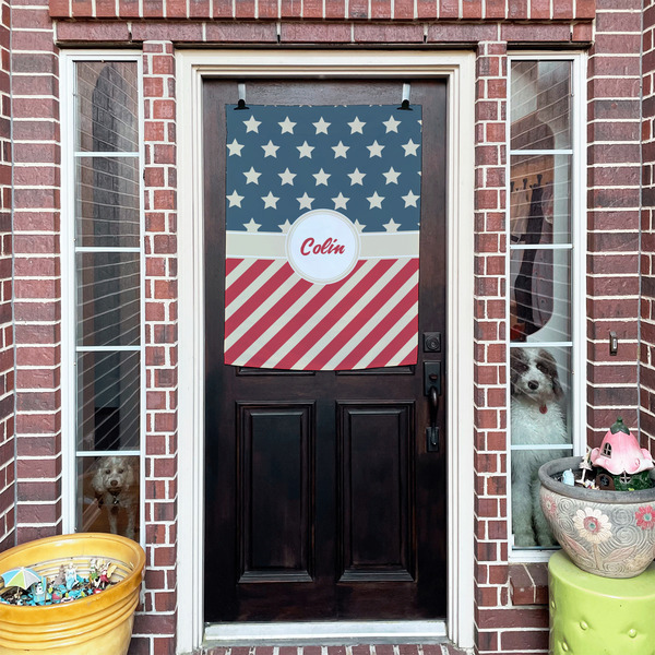 Stars and Stripes House Flags - Double Sided - (Over the door) LIFESTYLE