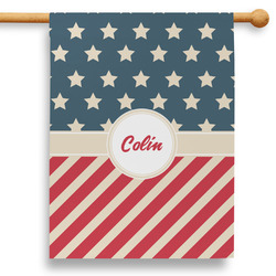 Stars and Stripes 28" House Flag (Personalized)