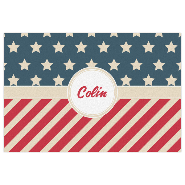 Stars and Stripes Indoor / Outdoor Rug - 2'x3' - Front Flat