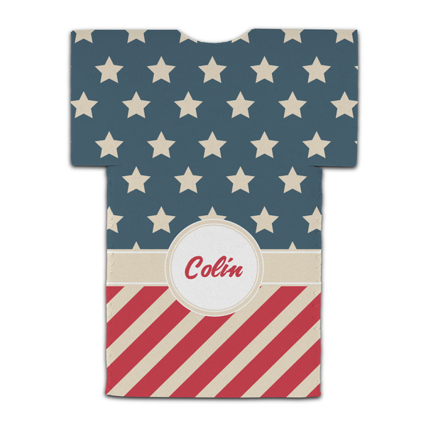 Stars and Stripes Jersey Bottle Cooler - BACK (flat)