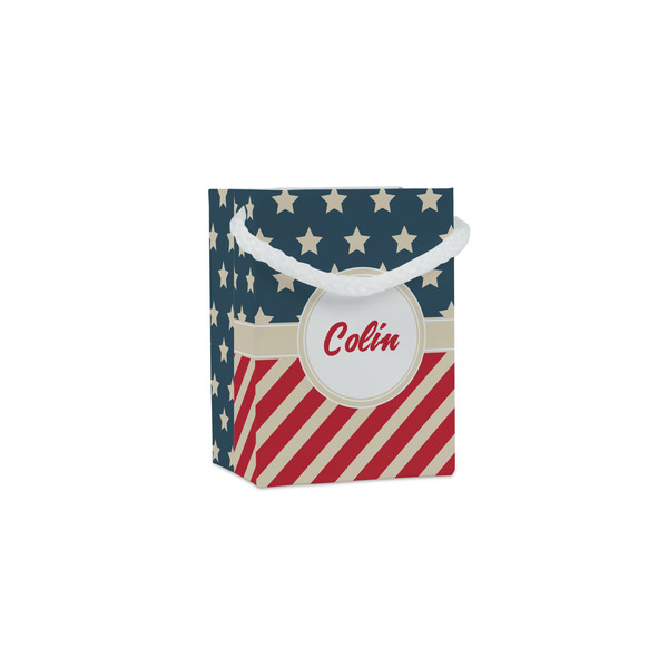 Custom Stars and Stripes Jewelry Gift Bags (Personalized)