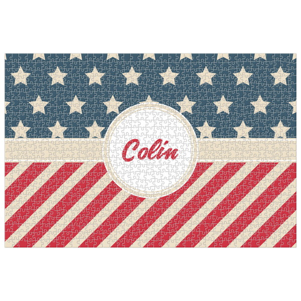 Custom Stars and Stripes 1014 pc Jigsaw Puzzle (Personalized)