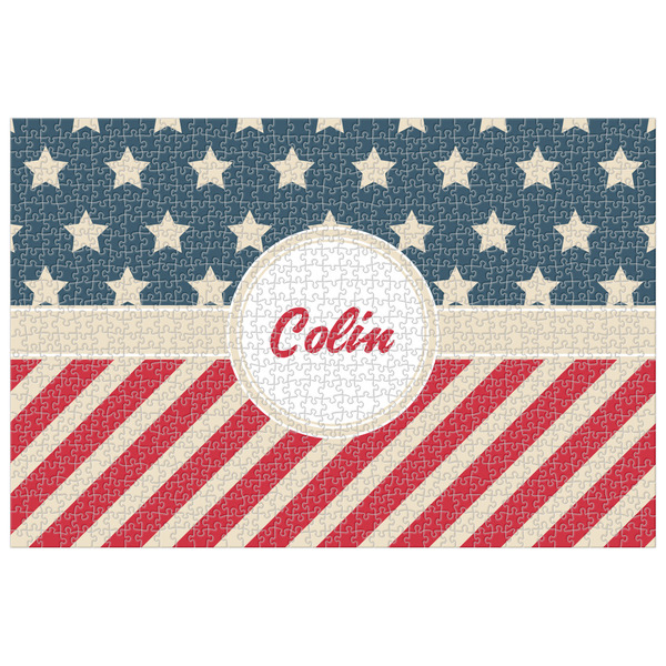 Custom Stars and Stripes Jigsaw Puzzle - 1000-piece (Personalized)