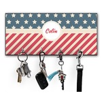 Stars and Stripes Key Hanger w/ 4 Hooks w/ Name or Text