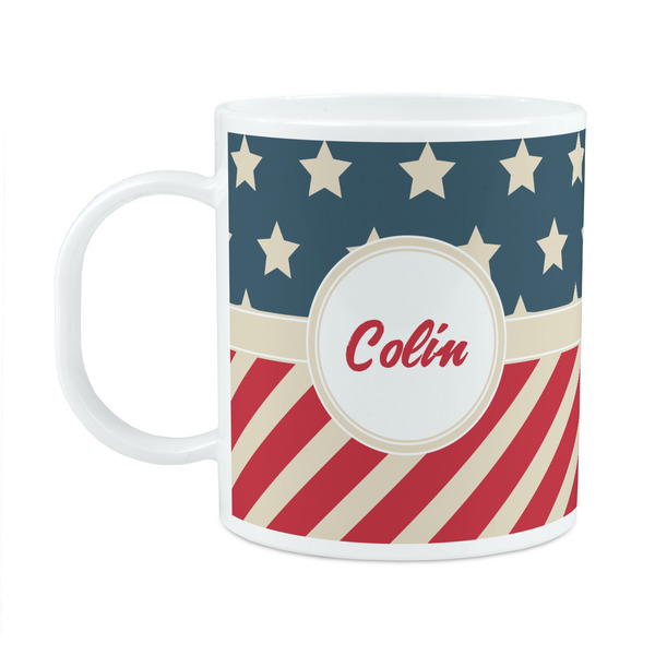 Custom Stars and Stripes Plastic Kids Mug (Personalized)