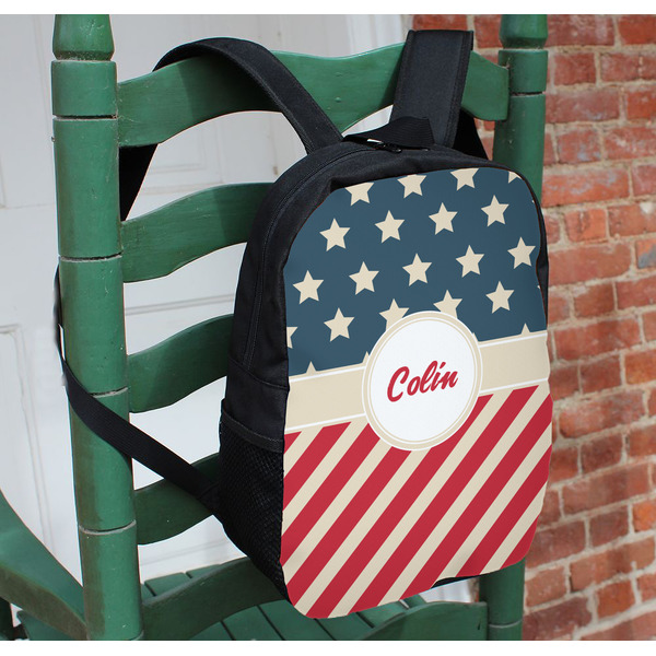 Stars and Stripes Kids Backpack - In Context