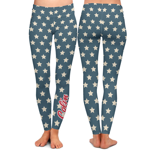Stars and Stripes Ladies Leggings - Front and Back