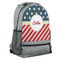 Stars and Stripes Large Backpack - Gray - Angled View