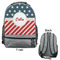 Stars and Stripes Large Backpack - Gray - Front & Back View