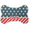 Stars and Stripes Bone Shaped Dog Food Mat (Personalized)