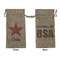 Stars and Stripes Large Burlap Gift Bags - Front & Back