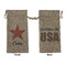 Stars and Stripes Large Burlap Gift Bag - Front & Back (Personalized)