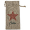 Stars and Stripes Large Burlap Gift Bag - Front (Personalized)