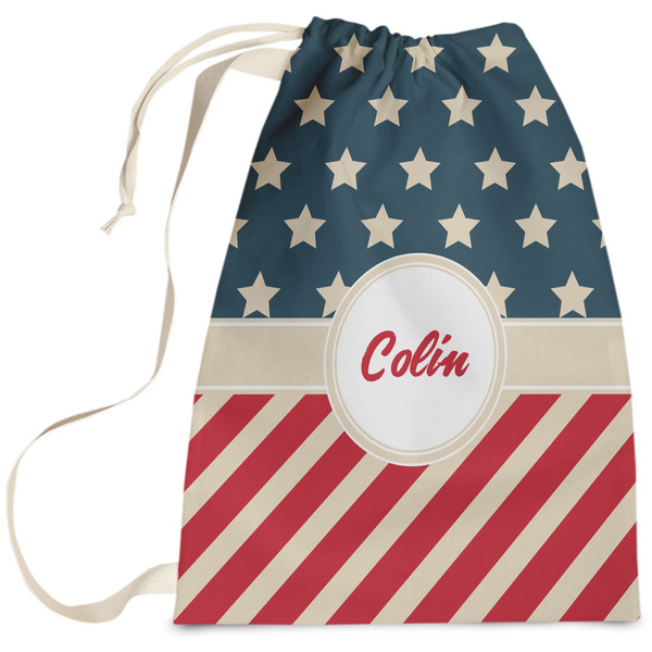 Custom Stars and Stripes Laundry Bag - Large (Personalized)