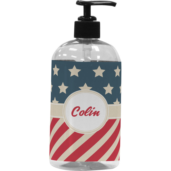 Custom Stars and Stripes Plastic Soap / Lotion Dispenser (Personalized)
