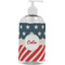 Stars and Stripes Plastic Soap / Lotion Dispenser (16 oz - Large - White) (Personalized)