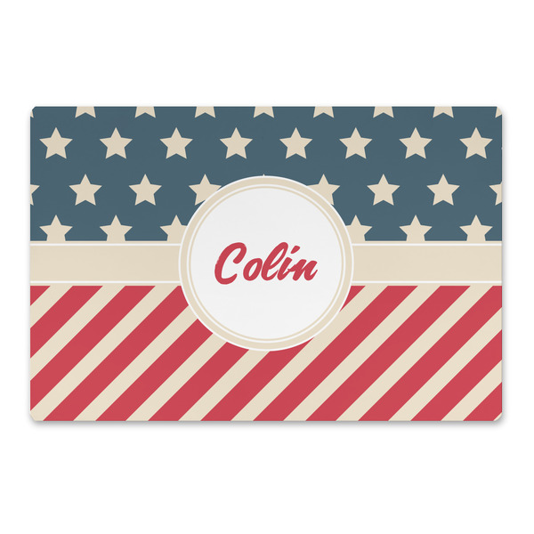 Custom Stars and Stripes Large Rectangle Car Magnet (Personalized)