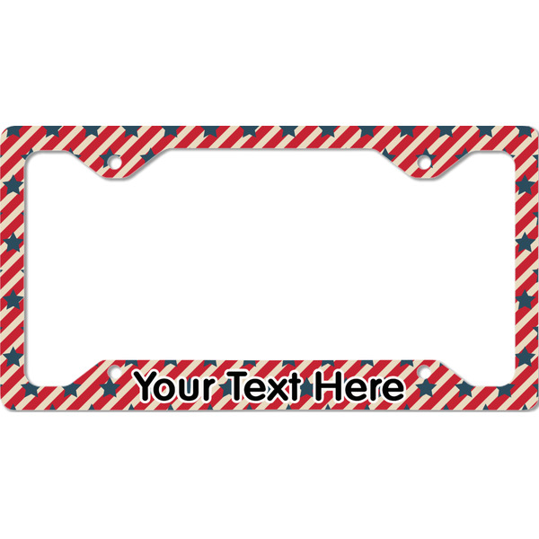 Custom Stars and Stripes License Plate Frame - Style C (Personalized)
