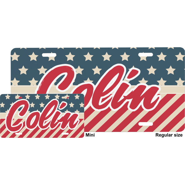 Stars and Stripes License Plate (Sizes)