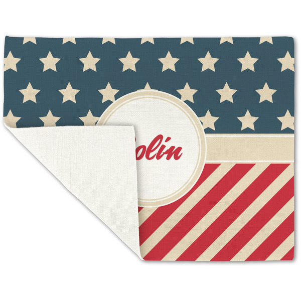 Stars and Stripes Linen Placemat - Folded Corner (single side)