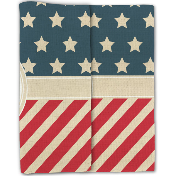 Stars and Stripes Linen Placemat - Folded Half (double sided)