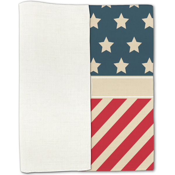 Stars and Stripes Linen Placemat - Folded Half