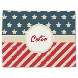 Stars and Stripes Single-Sided Linen Placemat - Single w/ Name or Text