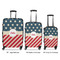 Stars and Stripes Luggage Bags all sizes - With Handle