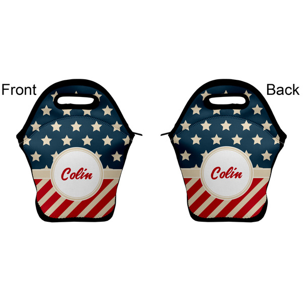 Stars and Stripes Lunch Bag - Front and Back