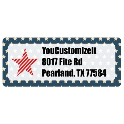 Custom Stars and Stripes Return Address Labels (Personalized)