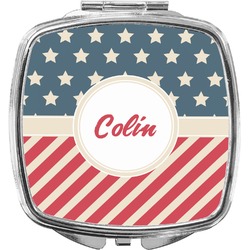 Stars and Stripes Compact Makeup Mirror (Personalized)